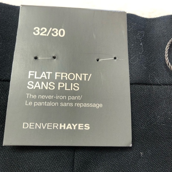 NWT Denver Hayes Classic Fit Never Iron Black Pants 32 - Picture 2 of 10